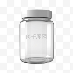 白色胶囊透明图片_具有高质量渲染的 3d 医疗罐隔离