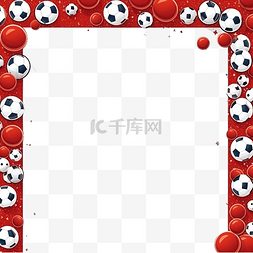 滑板模板图片_运动方形布局模板框架足球红色