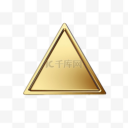 空運图片_金色三角形徽章