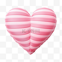 粉红色条纹的心