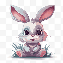 有趣动画图片_有趣的兔子 向量