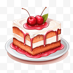 美味的蛋糕插畫