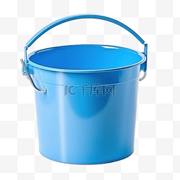 水和水桶图片_用于家庭清洁和家庭洗涤的塑料蓝