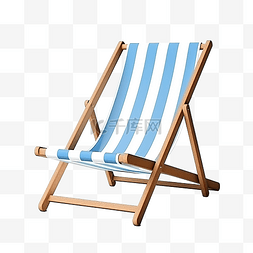3D 渲染中的沙滩椅逼真