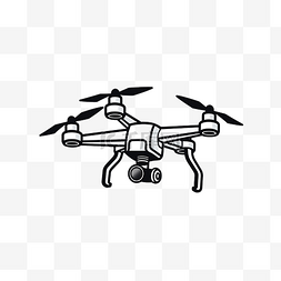 四轴无人机图片_轮廓样式 png 插图中的四轴飞行器