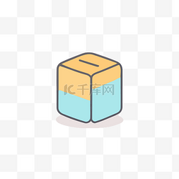 盒形立方体的图标 向量