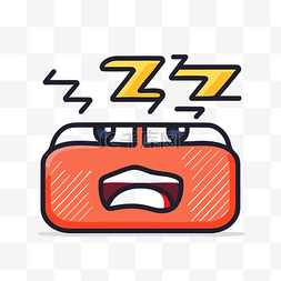 闪电图片高清图片_卡通人物张着嘴睡觉 向量
