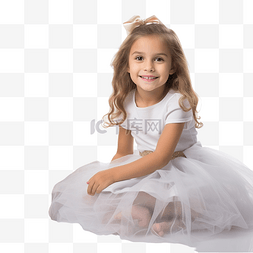 小女孩小裙子图片_一个穿着芭蕾舞短裙的漂亮小女孩