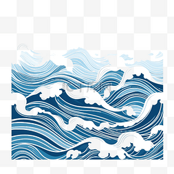 抽象简约海浪图片_简约风格的海浪插画