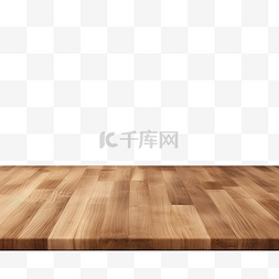 空间内部图片_木桌前景木桌顶部前视图 3d 渲染