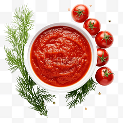 番茄蘸酱图片_红番茄酱配莳萝