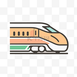 高速列车图形线图解说明 向量