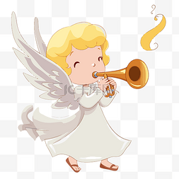 吹喇叭的天使图片_吹喇叭的天使剪贴画 吹喇叭的卡