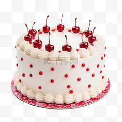 樱桃图案生日蛋糕