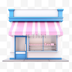 3d商店图片_粉红色蓝色商店或店面隔离启动特