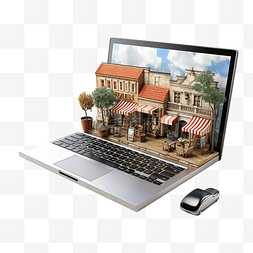 网络在线购物图片_使用笔记本电脑在线购物