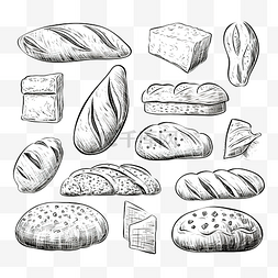 面包涂鸦元素