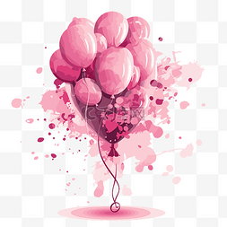 粉红色卡通气球图片_粉红色的气球