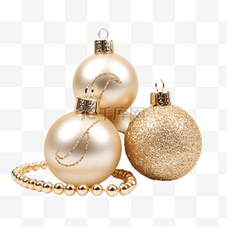 植物图标图片_与球和响铃的圣诞装饰