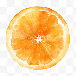 橙色圆圈水彩