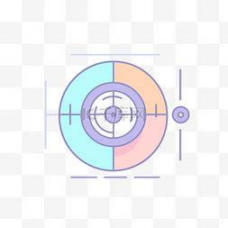 圆圈中某个区域的图标用不同的颜