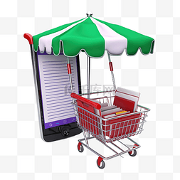 手机价格图片_带空红篮绿色清单和遮阳篷的 3d 