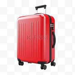 锁上的小人图片_3d 渲染红色手提箱 3d 渲染红色旅