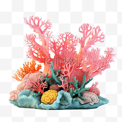 灵感世界图片_珊瑚礁 3d 渲染图
