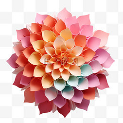 绘画折纸花朵元素立体免抠图案