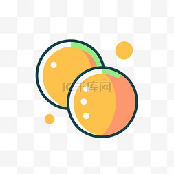 龙珠图标图片_两个橙子的图标 向量