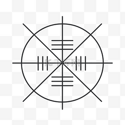 古代符号的图像以黑白显示 向量