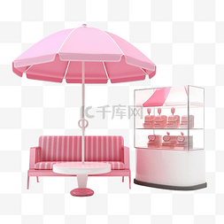 椅子的图片_商店配有冰淇淋陈列柜或冰箱咖啡