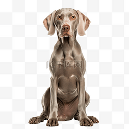 坐着的威玛猎犬的肖像