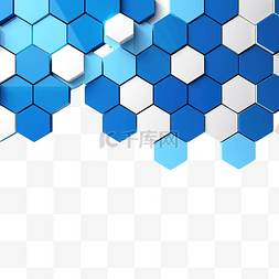 蓝色六边形背景模板