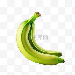 孤立的绿色香蕉
