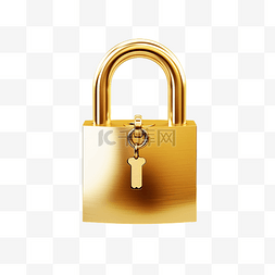 金色未锁挂锁