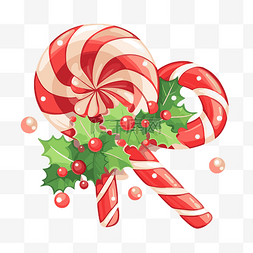 圣诞节的candycane剪贴画糖果装饰品