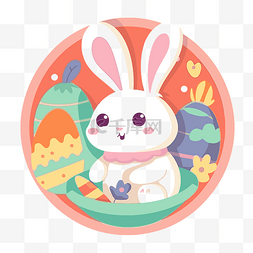 兔子复活节图片_iPad 剪贴画的 rhw 高清矢量插图复