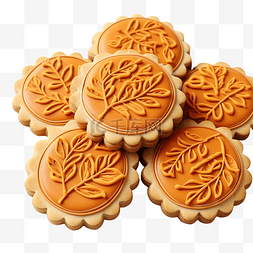 感恩节传统南瓜派装饰饼干