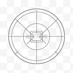 带有方形中心标记的金属圆图案 