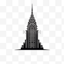 纽约街道图片_克莱斯勒大厦图形元素插图
