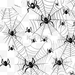 帽涂鸦图片_万圣节手绘可怕的蜘蛛网涂鸦黑色