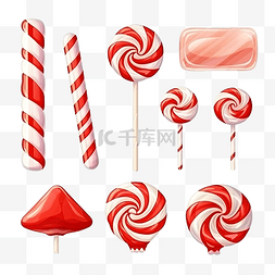 尼日利亚国徽图片_圣诞焦糖糖果条纹条纹焦糖棒红白