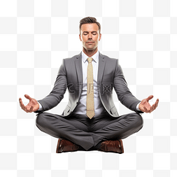 幽思图片_商人做瑜伽练习来放松自己