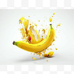 香蕉飞溅 壁纸