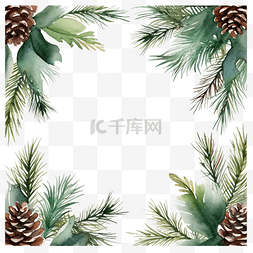 雪花村庄素材图片_圣诞框架图案枞树背景