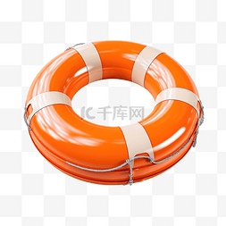 充气泳池图片_橙色泳池浮环