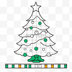 复制图片 使用网格线复制圣诞树