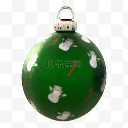 圣诞节装饰球3d雪人图案
