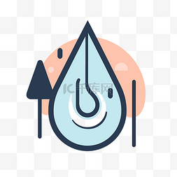 彩色水滴背景图片_水滴图标与木材和钓鱼符号符号插